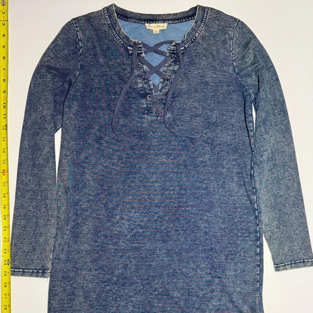 Jane and Delaney Long Shirt Denim Long Sleeve for Casual Comfortable RN# 155730